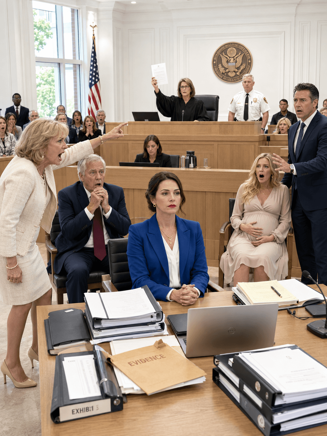 My own mother stood in court, pointed at me, and screamed, “SHE IS A DRUG ADDICT!” She thought a forged lab report would steal my $5 million inheritance, but the judge quietly asked, “Mrs. Reynolds… are you sure you know what your daughter does for a living?” The courtroom went silent, and within minutes, the people who came to destroy my life were watching theirs collapse instead… but they still had no idea what I was about to reveal.