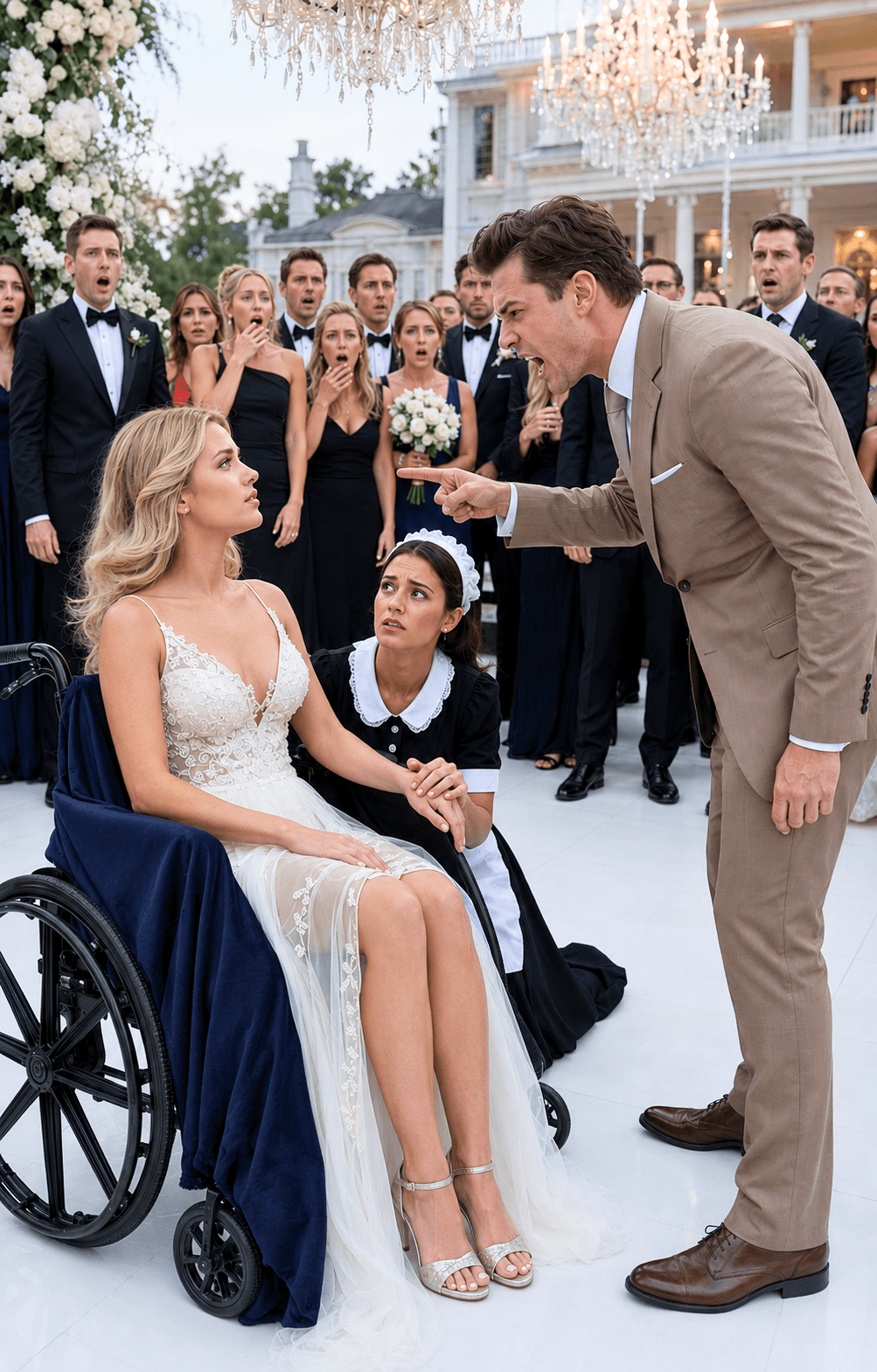 I pretended the accident had changed my life forever, sitting silently in my wheelchair as my fiancé revealed his true colors in front of everyone. He leaned in with a smug smile and whispered, “LOOK AT YOU NOW. YOU’VE LOST EVERYTHING.”