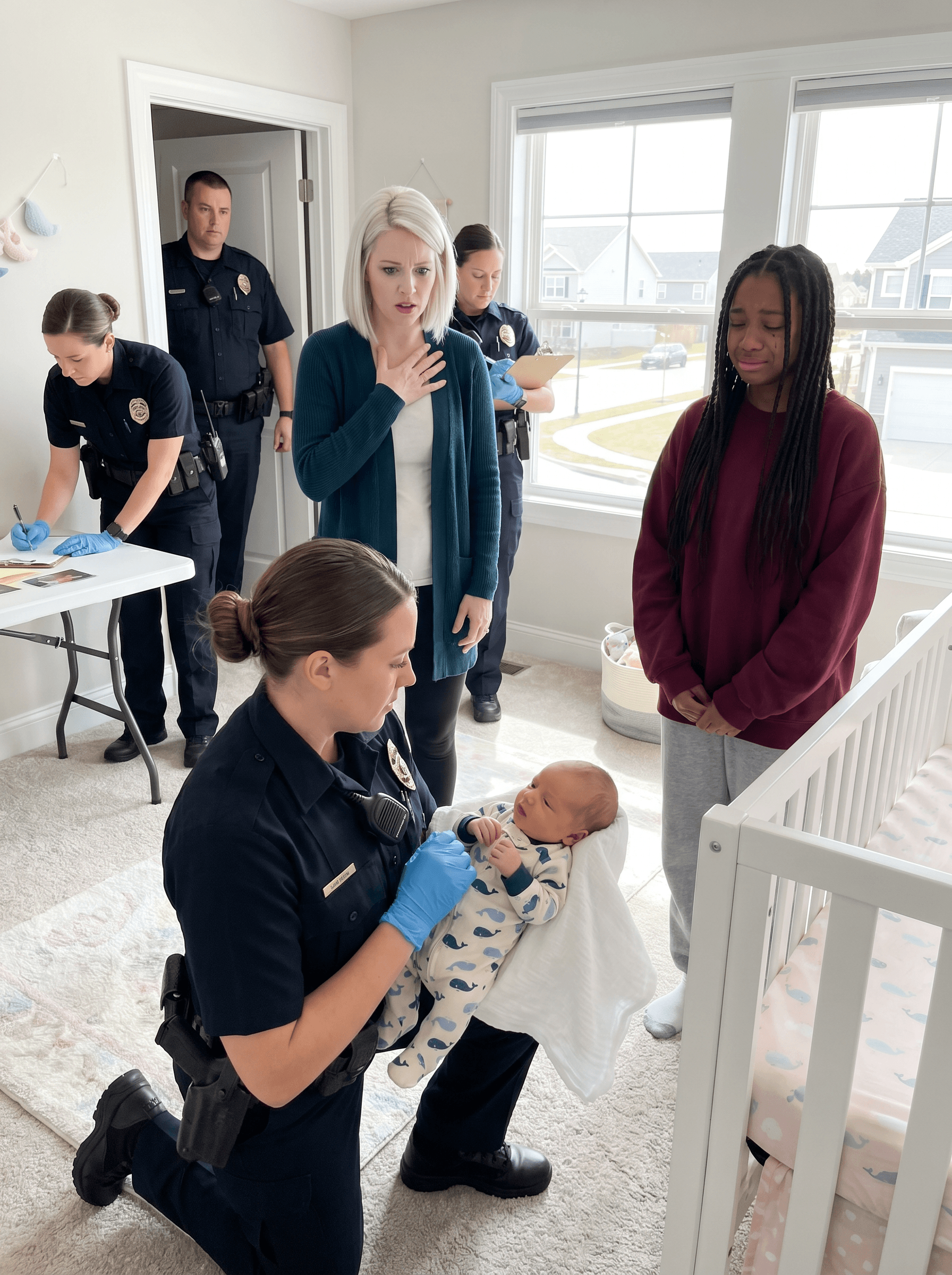 While I was holding my newborn niece, I noticed something beneath her tiny yellow onesie that made me freeze. I couldn’t say a word. The moment my husband saw my face, he scooped up our daughter, rushed her out of the room, and called 911. But when the baby’s mother finally arrived… she didn’t look surprised at all.